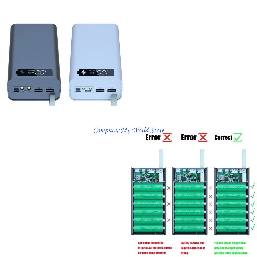

18650 Cases 12 Slot Batteries Container Battery Holder Storage Box