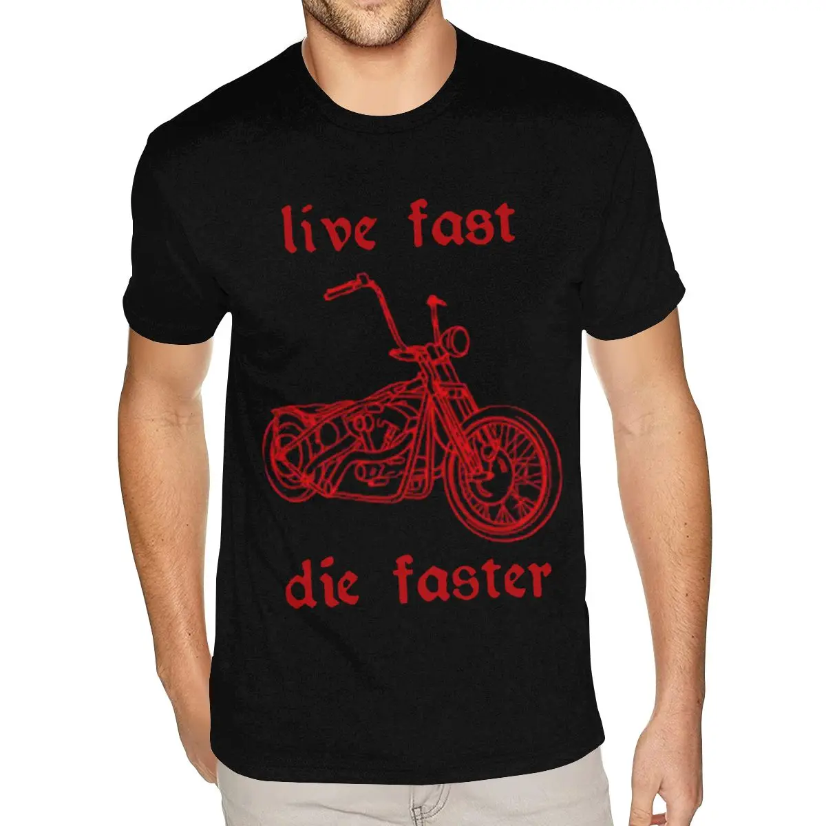 

Euro Standard Quality Live Fast Die Faster T-Shirts Homme Unique Short Sleeves Men Summer T Shirts Vintage Style Merch