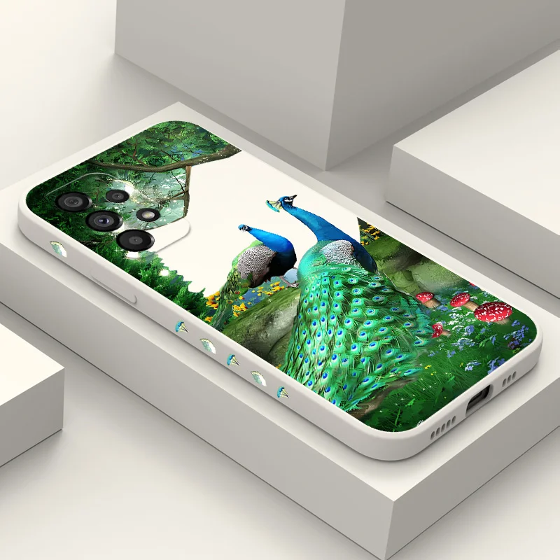 

Peacock Mushroom Case For Samsung Galaxy A73 A53 A33 A23 A13 A03 A72 A52 A52S A32 A22 A12 A02 A02S A71 A51 A31 A21S 4G 5G Cover