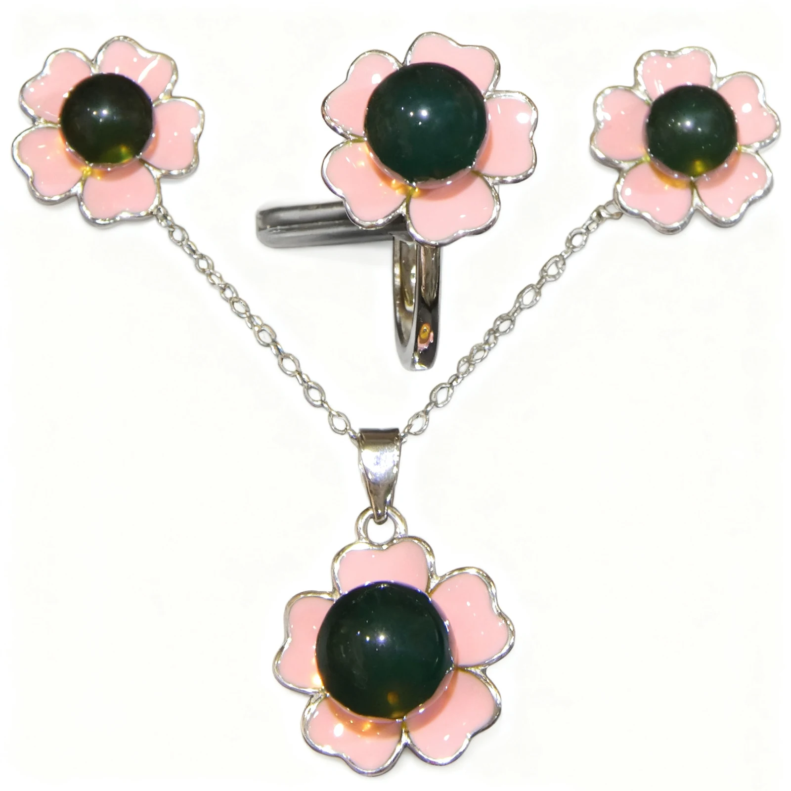 

Комплект из чистого серебра с натуральным мексиканским синим янтарем из четырехлистного клевера, включая круглые бусины диаметром 5 мм, 7 мм, 8 мм и ожерелье из чистого серебра