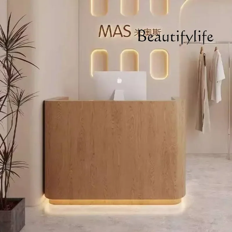 S Design Front Desk Reception Counter Small Modern U Shape White Reception Desks Beauty Salon Mostrador De Tienda Furniture