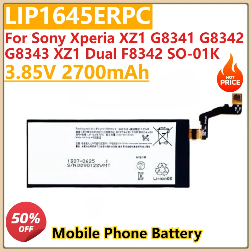 

New 3.85V 27 Phone Battery LIP1645ERPC For Sony Xperia XZ1 G8341 G8342 G8343 XZ1 Dual F8342 SO-01K Batteries