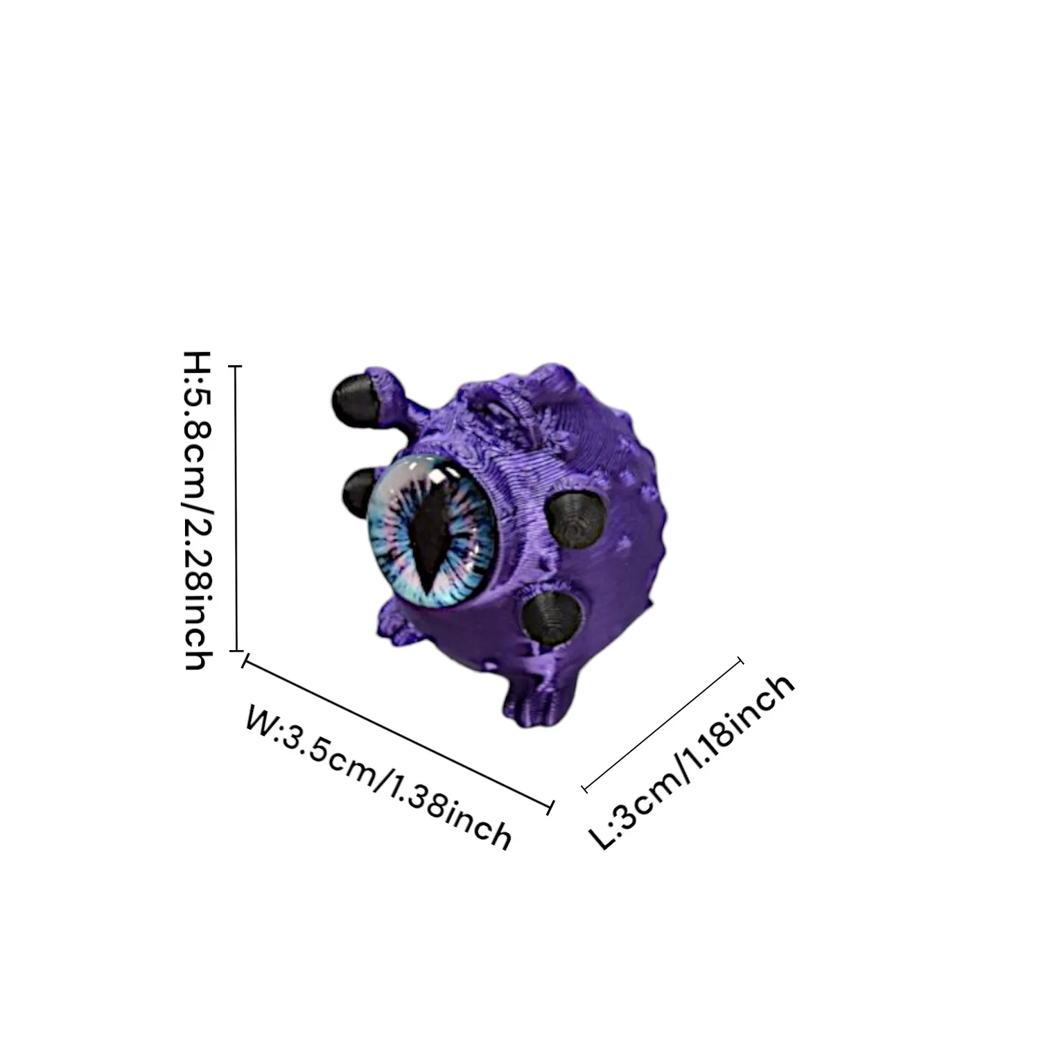 مضحك ثلاثية الأبعاد مطبوعة جديدة كبيرة العين الوحش زخرفة مقلد عيون الشر الوحش التماثيل لعبة أطفال هدية صغيرة منضدية حلية #6
