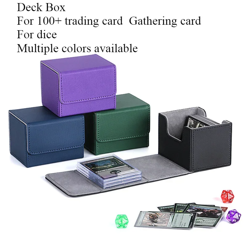 100+ Trading Card Deck Box Gathering Card Toy W/ Magnetic Closure Game Cards Storage Game Card Case Protector For Board Game