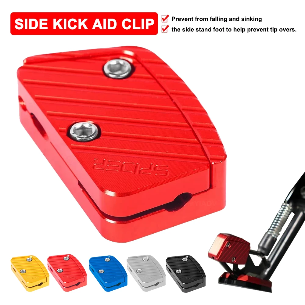 

Motorcycle Side Kick Aid Clip For Yamaha NMAX155 XMAX300 AEROX NVX155 Side Tripod Side Kickstand Assistive Enlarge Pad Accessory
