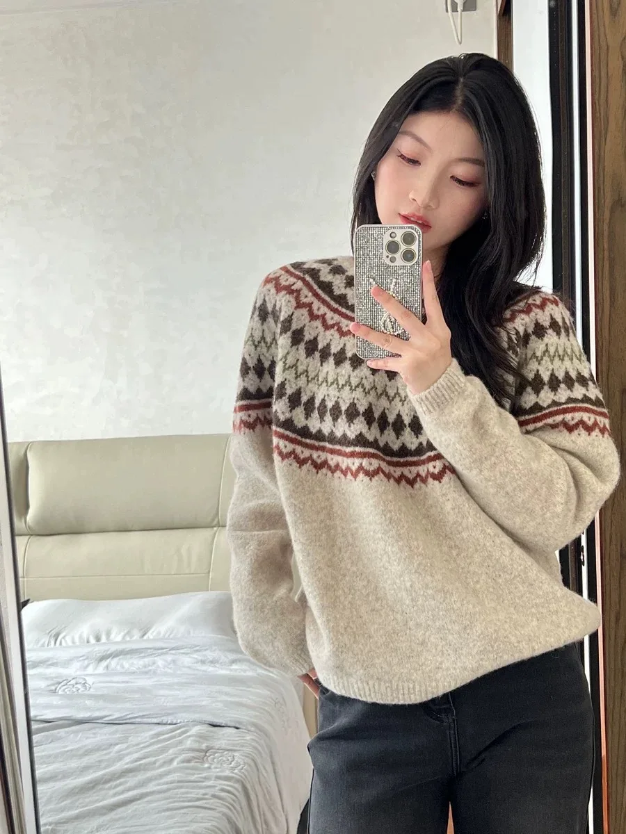

A Long-Sleeved Pullover With A Round Neck And A Fashionable And Comfortable Knitted Sweater For Women In Autumn And Winter-XZ289
