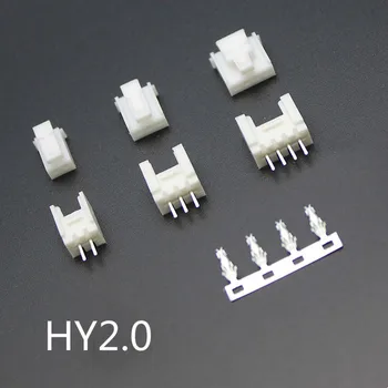 잠금 HY-2P 포함 암 플러그 터미널 블록 커넥터, 수 소켓, 10 세트, 2.0mm, 3P, 4P, 5P, 6P, 8P