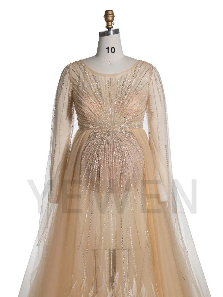 Hand-Beaded Pregnant Woman Dresses for Photography Maternity Photoshoot Dresses for Special Occasions YW24074