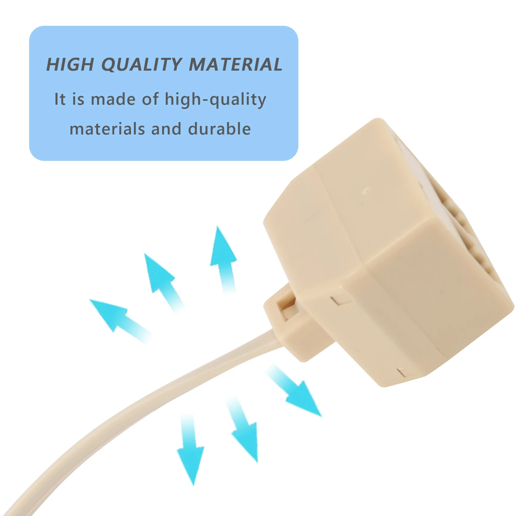Adaptador divisor de filtro de línea macho a doble conector hembra RJ11 de teléfono