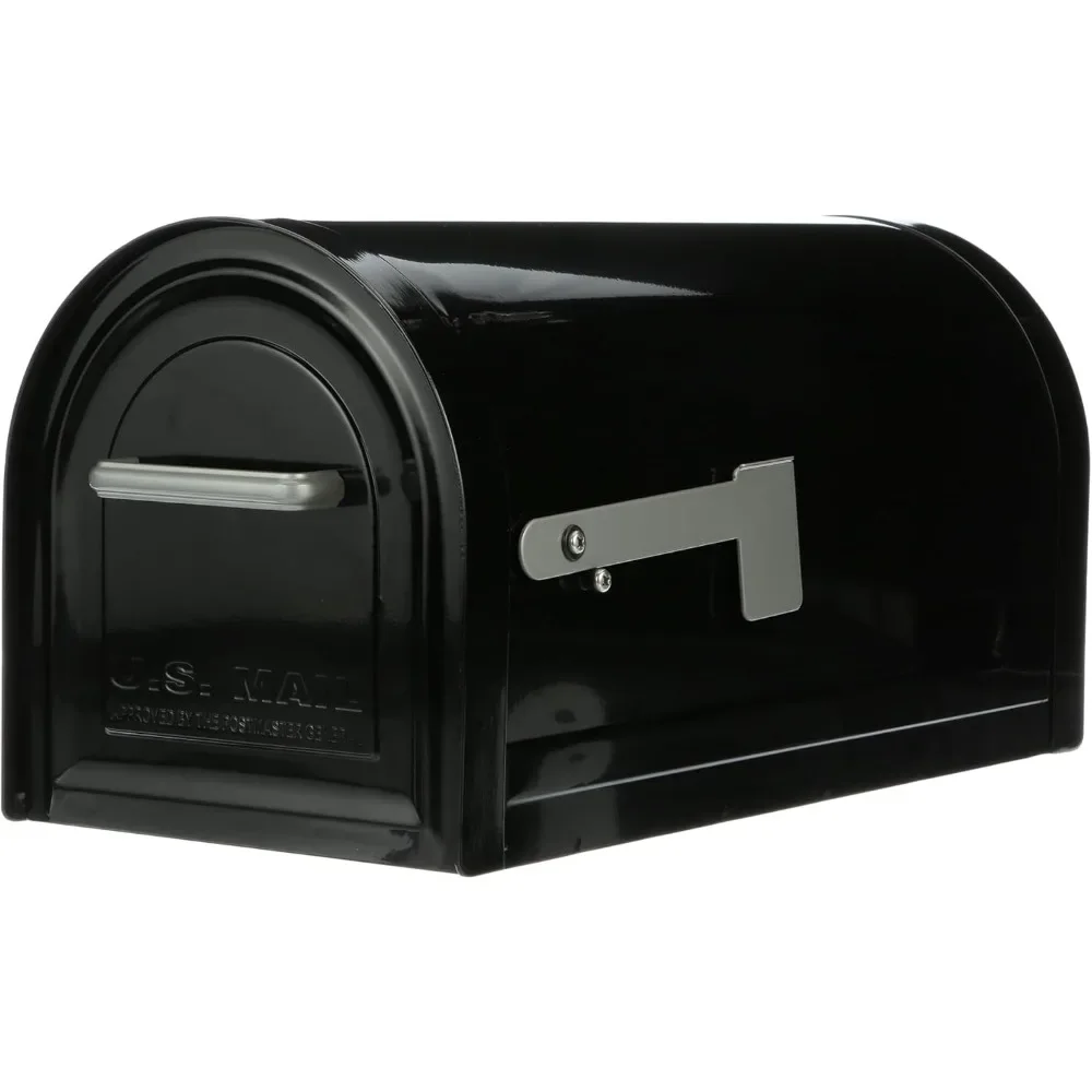 Reliant Galvanized Steel Locking Post Mount Mailbox - Compatibility Code C, MB981BAM, Black, Large Capacity