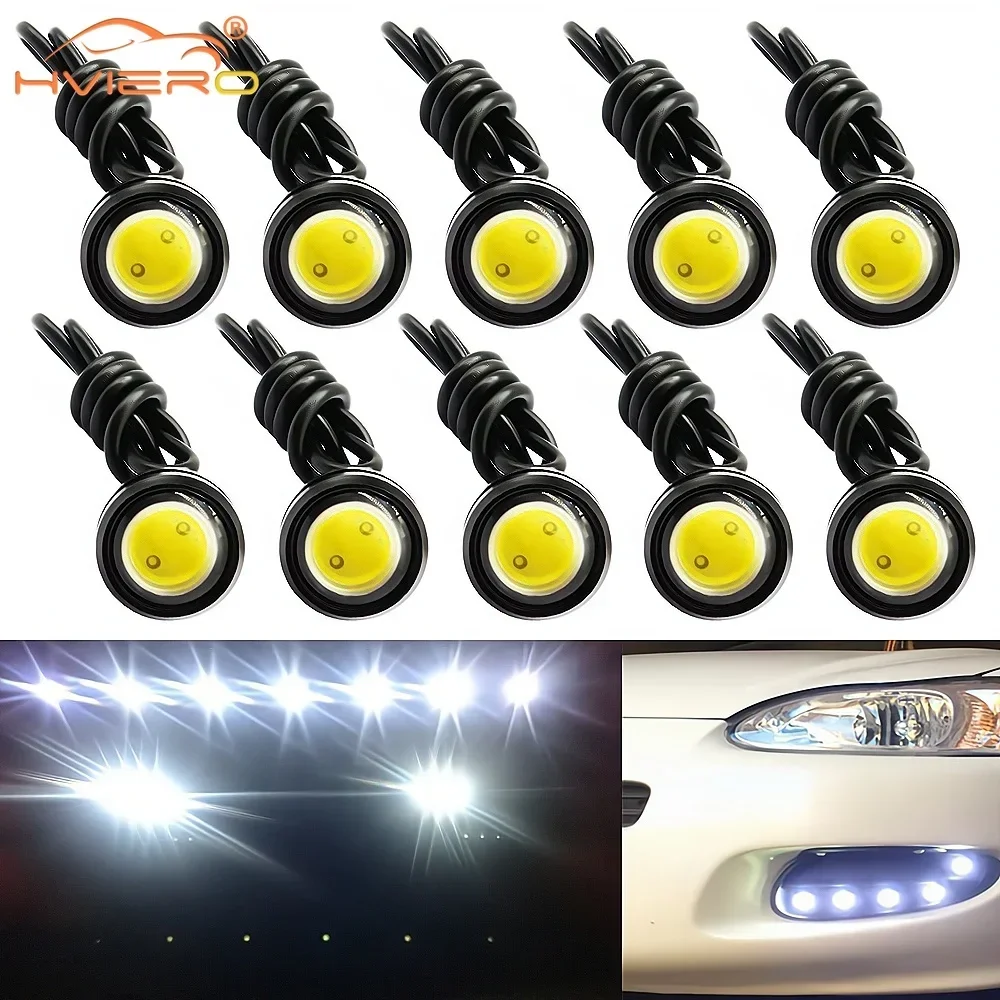 

10PCS 23mm Eagle Eye Daytime Running Light Drl Backup Car Motor Reverse Parking Turn Signal Brake Lantern Trunk Lamp Waterproof