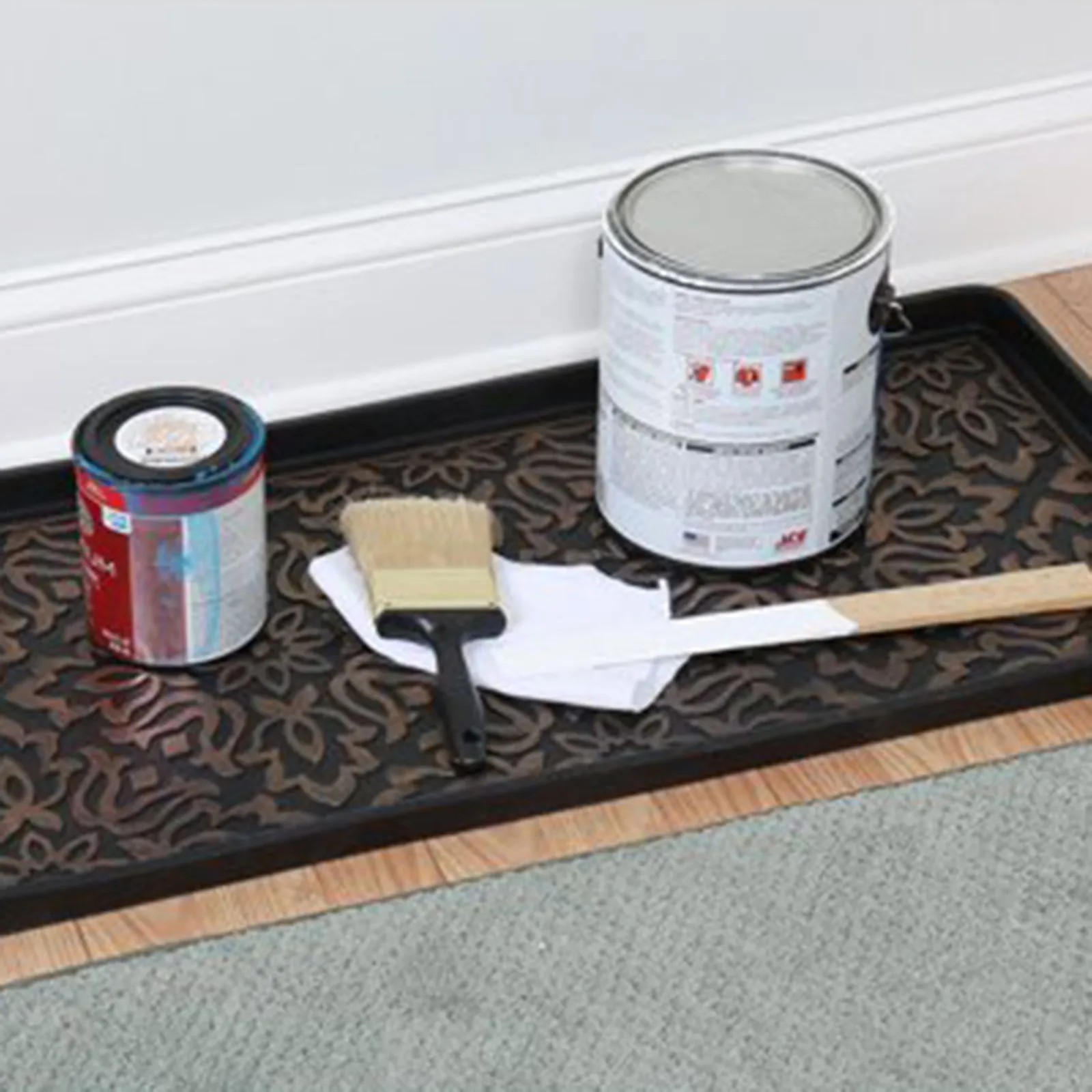 

Super Large Rubber Shoe Tray For Indoor And Outdoor Use Black Wet Shoe Tray Perfect For Snow Boot Pad At Entrance