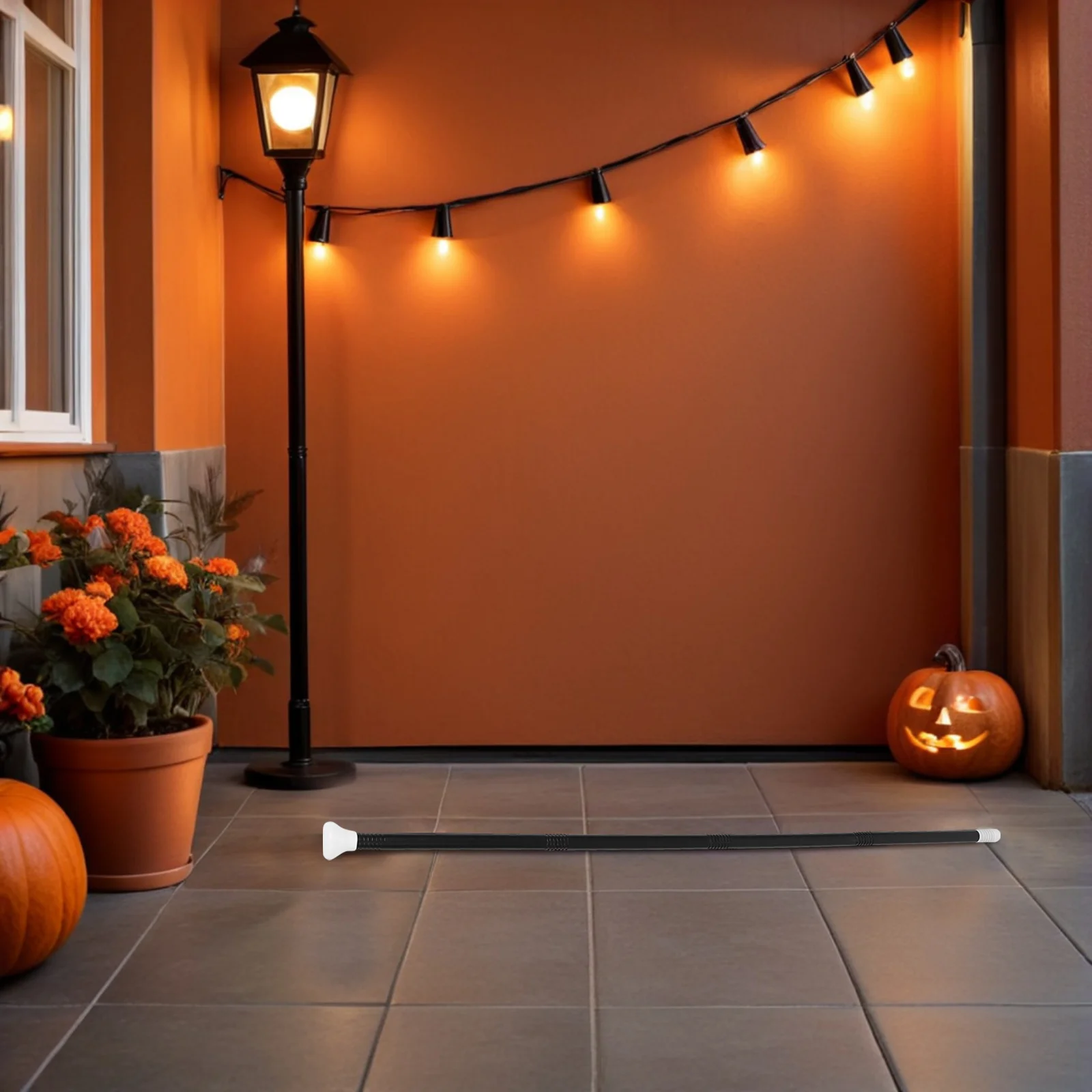 2 conjuntos cosplay assistente pessoal cana traje prop preto leve mágico bengala decoração de halloween varinha preta