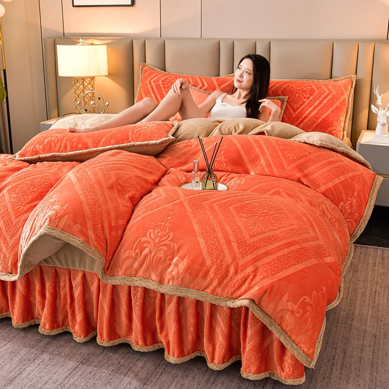 High Quality Bed Sheet Pattern Plaid Bedding Set Duvet Cover Set Luxury Bedsheets Bedding Sets