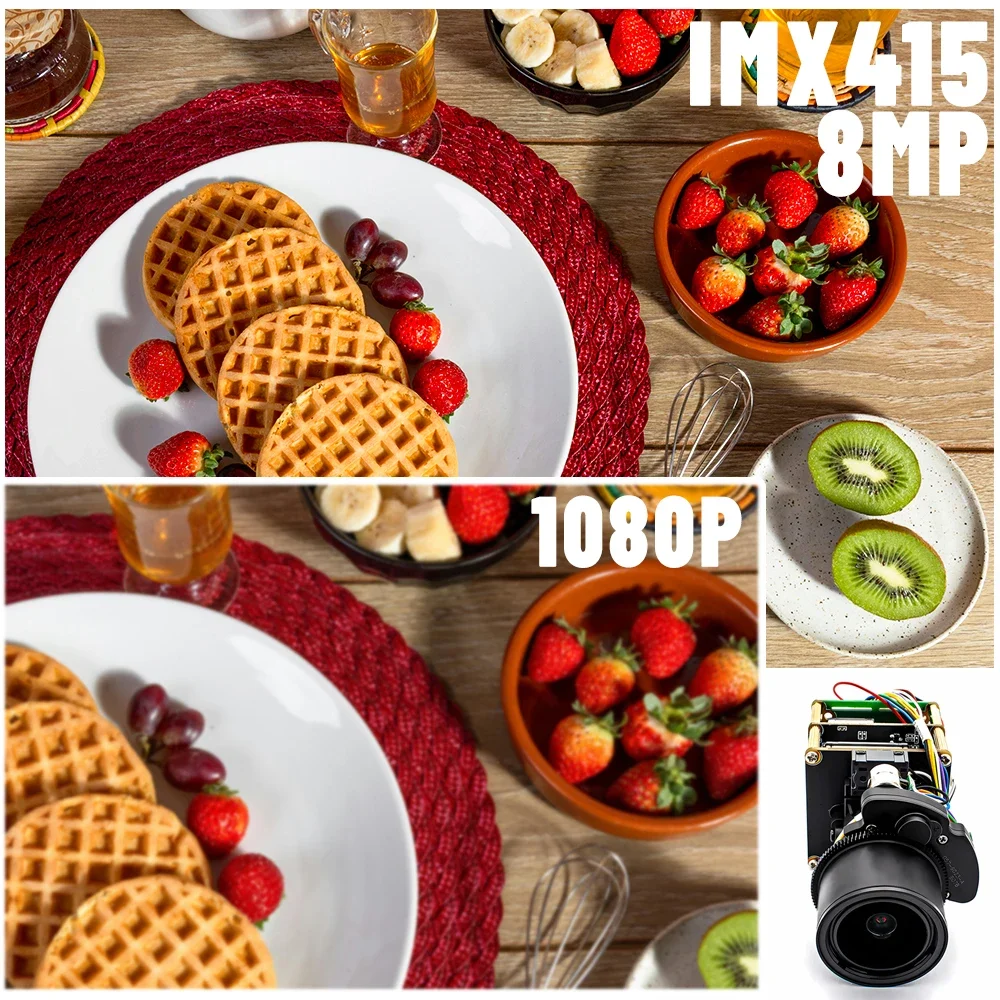 Auto Focus POE IP Camera Module 2.7-13.5mm Motorized 5X Zoom 8MP IMX335/IMX415 Black Ligh Sensor Onvif RTSP Security HD Webcam