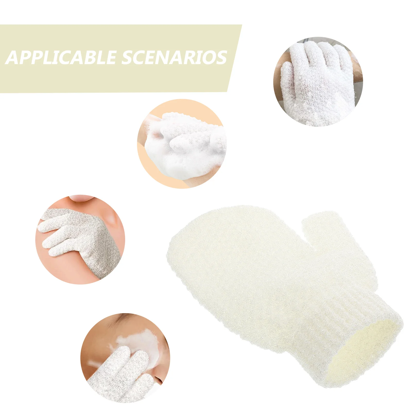 قفازات حمام للتقشير، قفاز دش للتنظيف العميق، مقشر للجسم، قفاز فرك يدوي قابل للغسل للرجال والنساء