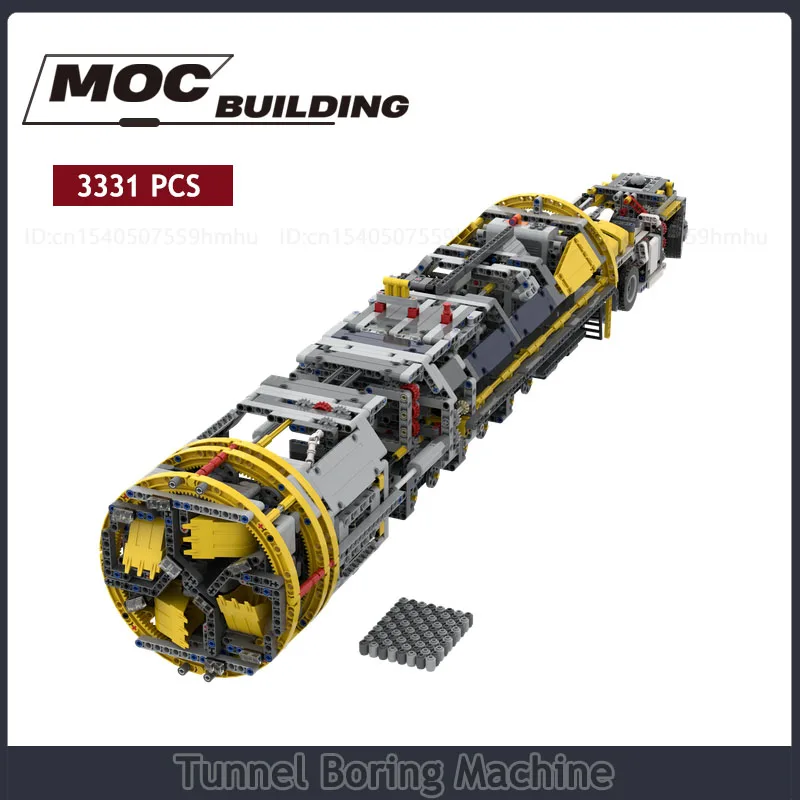 Tunnel Boring Machine Moc Motor Building Blocks Technology Bricks Puzzle Collection Toys Creative Xmas Gifts