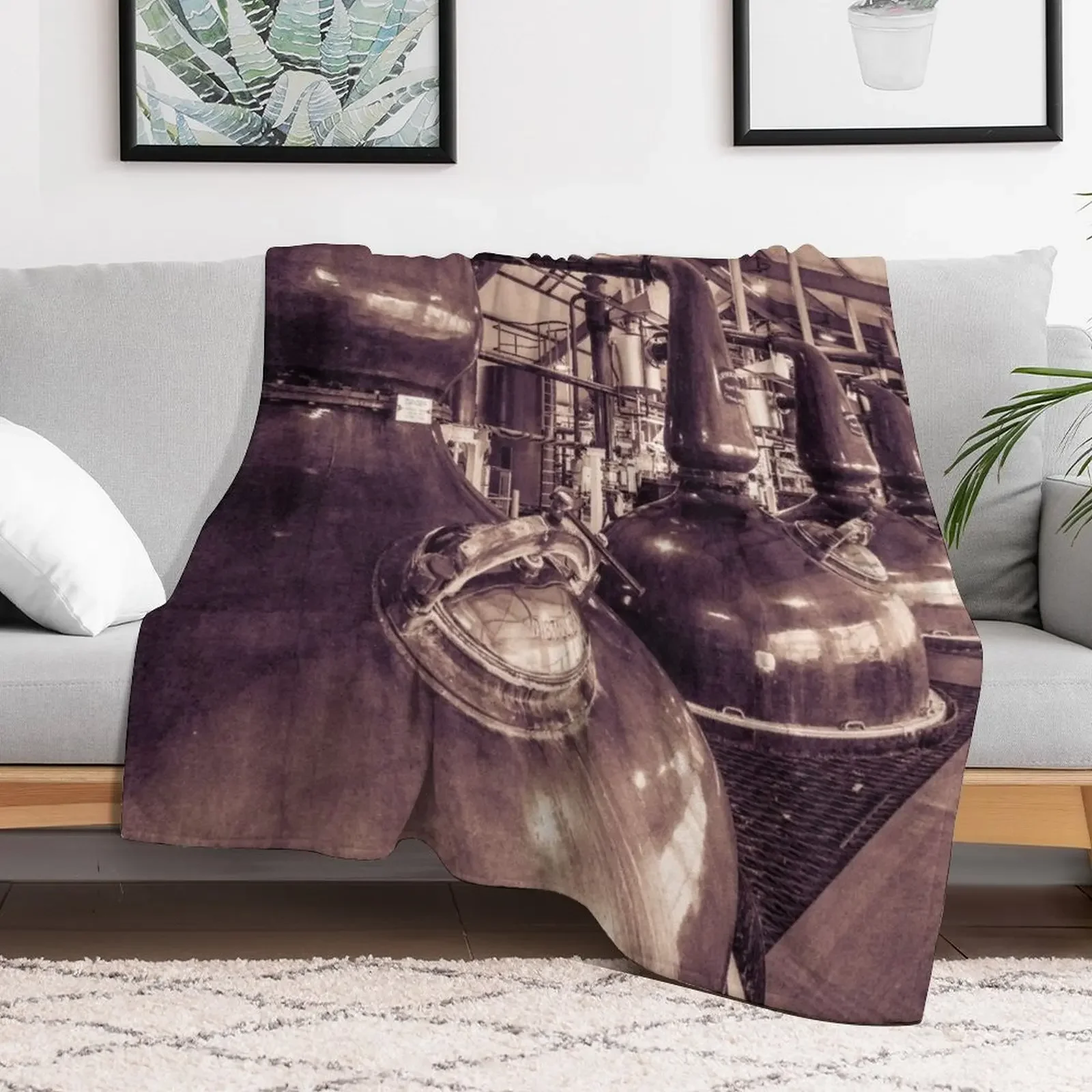 Spirit and Wash Stills Laphroaig Distillery Throw Blanket Decorative Sofa Giant Sofa Thin Multi-Purpose Blankets