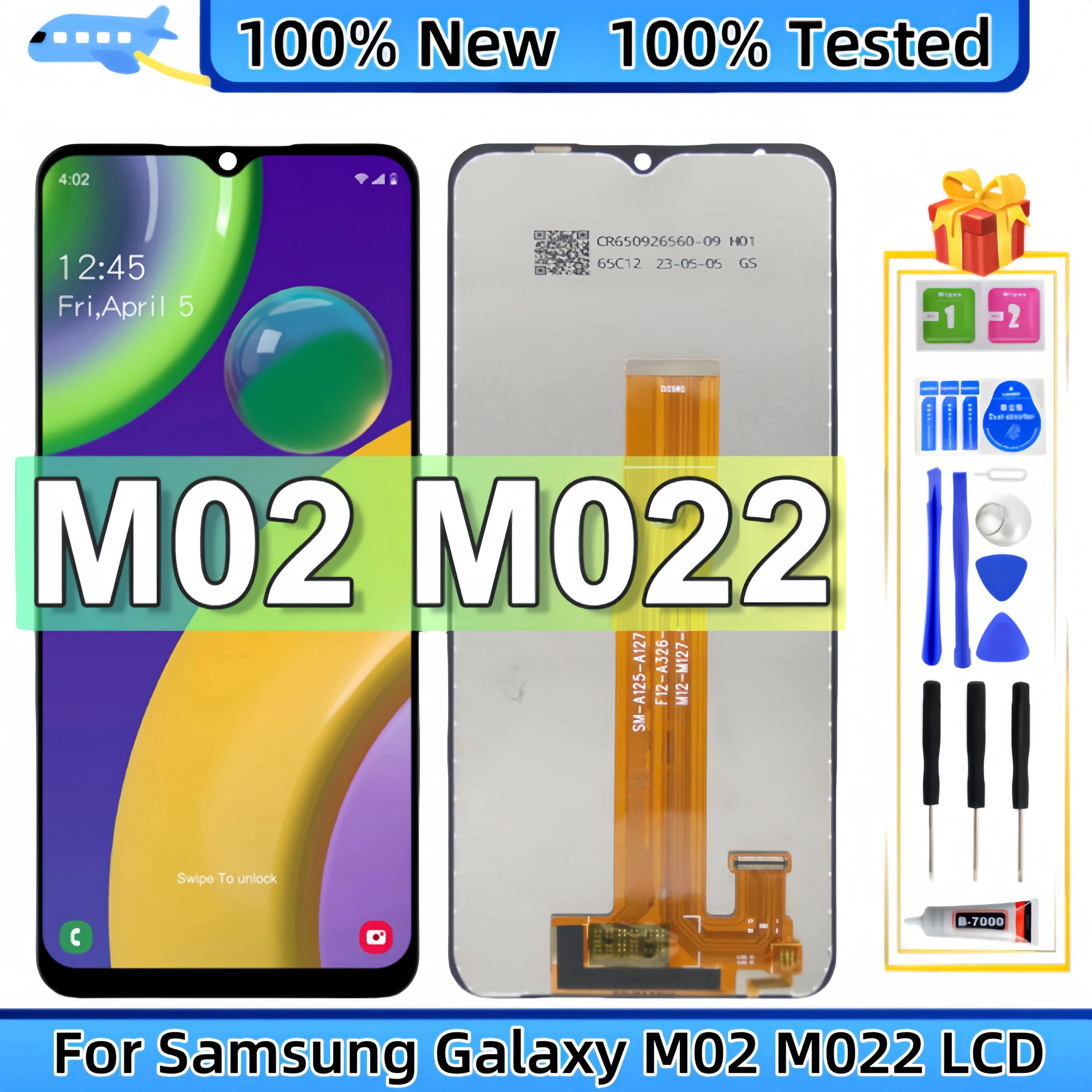 

For Samsung Galaxy M02 M022 SM-M022F/DS SM-M022G SM-M022F SM-M022G/DS LCD Display Touch Screen Digitizer Assembly Replacement