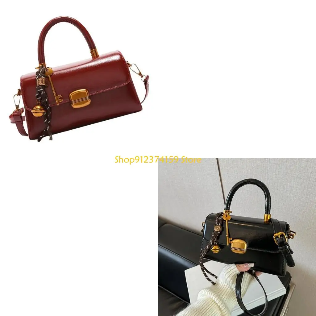 

G5AE Modern Women's Shoulder Bag Flap Design Crossbody Top Handle Handbag for Work