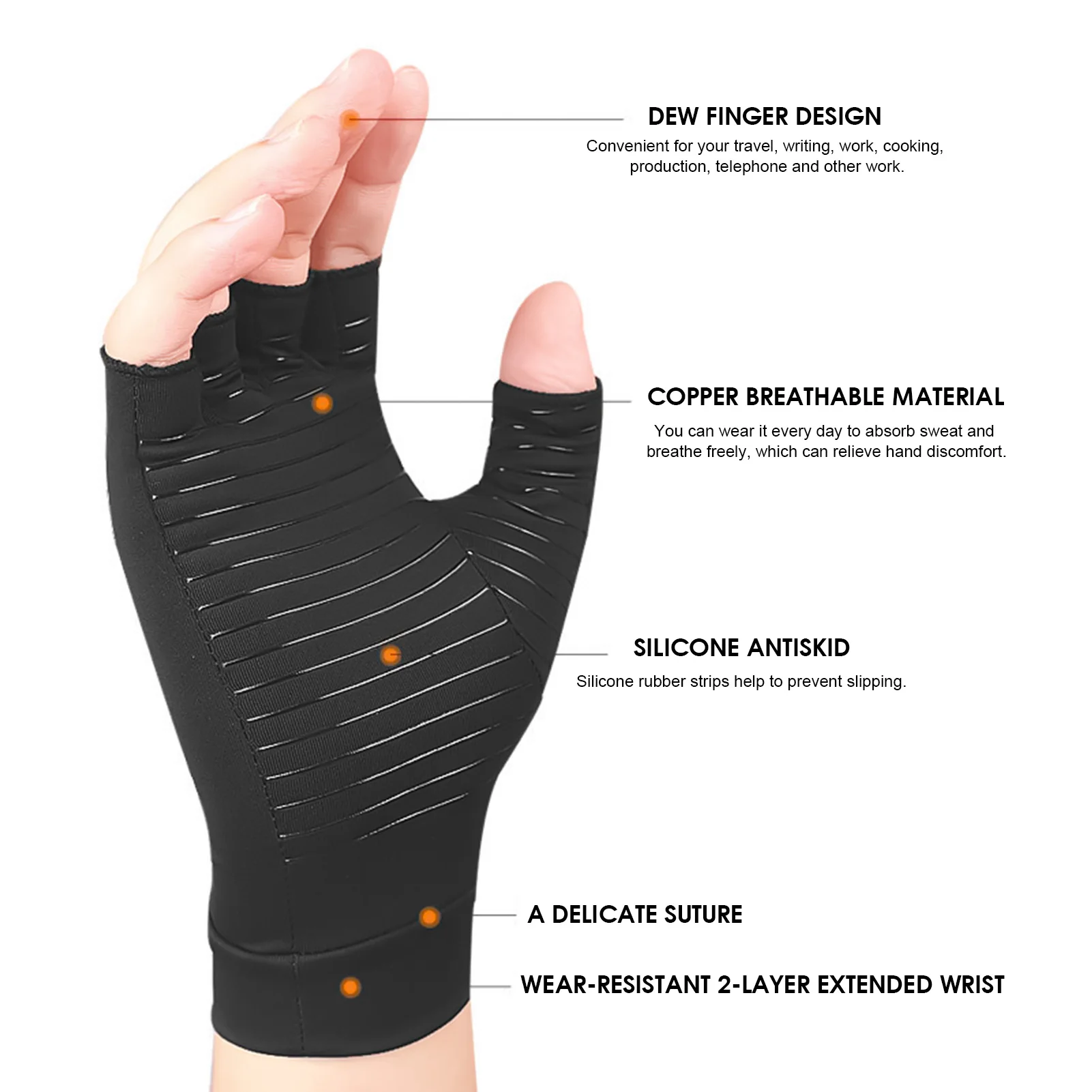 

Anti Slip Sports Gloves Half Finger Pressure Gloves For Cycling Camping Hiking Riding Spring Summer Breathable Fitness Gloves
