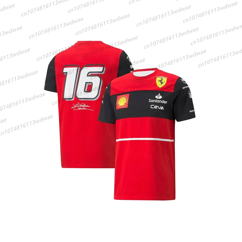 

Formula 1 Team Racing 3D Print T-Shirt Scuderia F1 Team Jersey 2025 Charles Leclerc Formula1 Scuderia Team Race Fans Tees