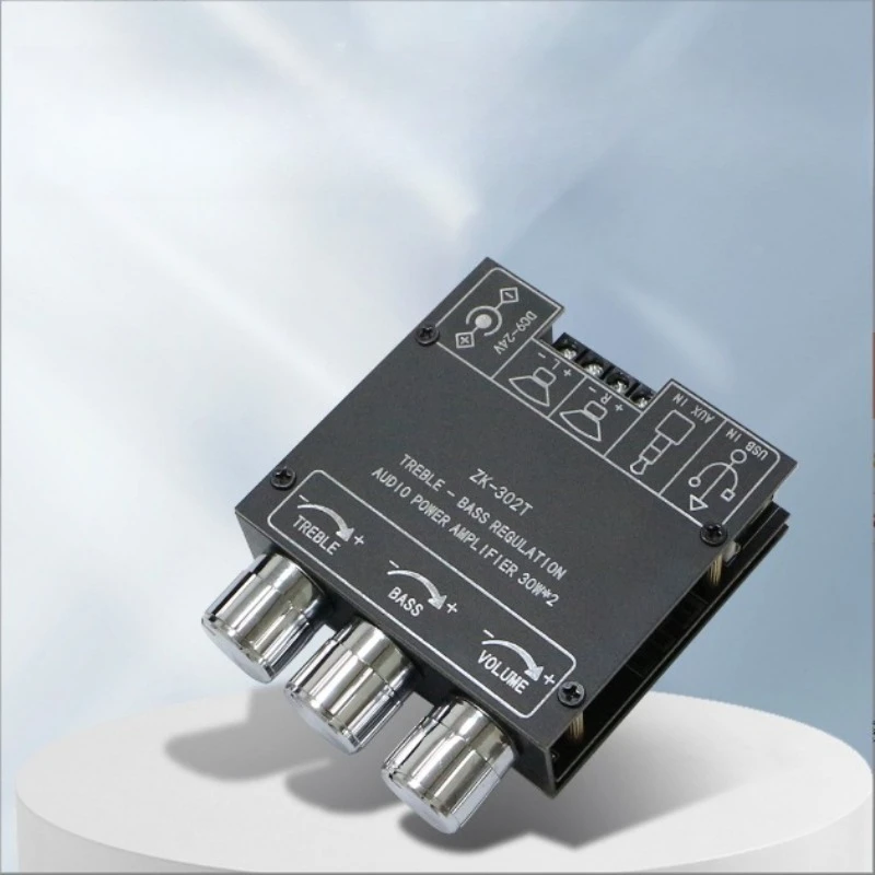 

Bluetooth digital power amplifier board module 2.0 stereo dual channel 30W + 30W with high and low tones