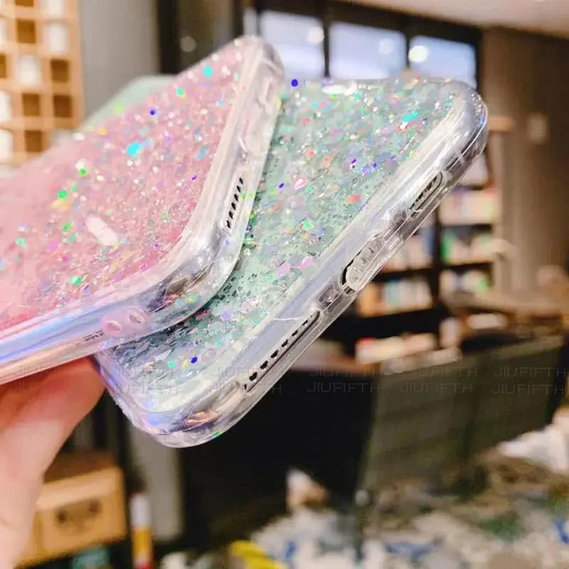 9 C Luxury Bling Glitter Phone Cases For Xiaomi Redmi 9C Case Readmi 9 9CNFC NFC 10a Little Poco C3 C31 c 31 Soft Silicon Cover