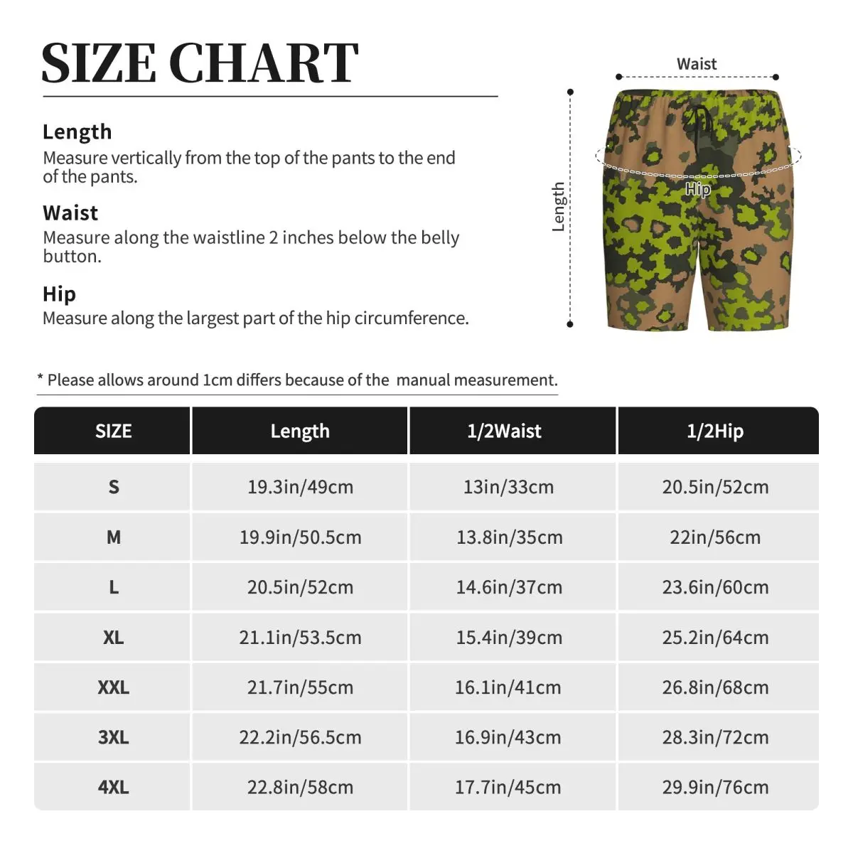 Splintertarn German WW2 Camouflage Army Military Camo Shorts Sleeping Pants Men Pajama Pants Lounge Sleep Sleepwear Bottoms view 6