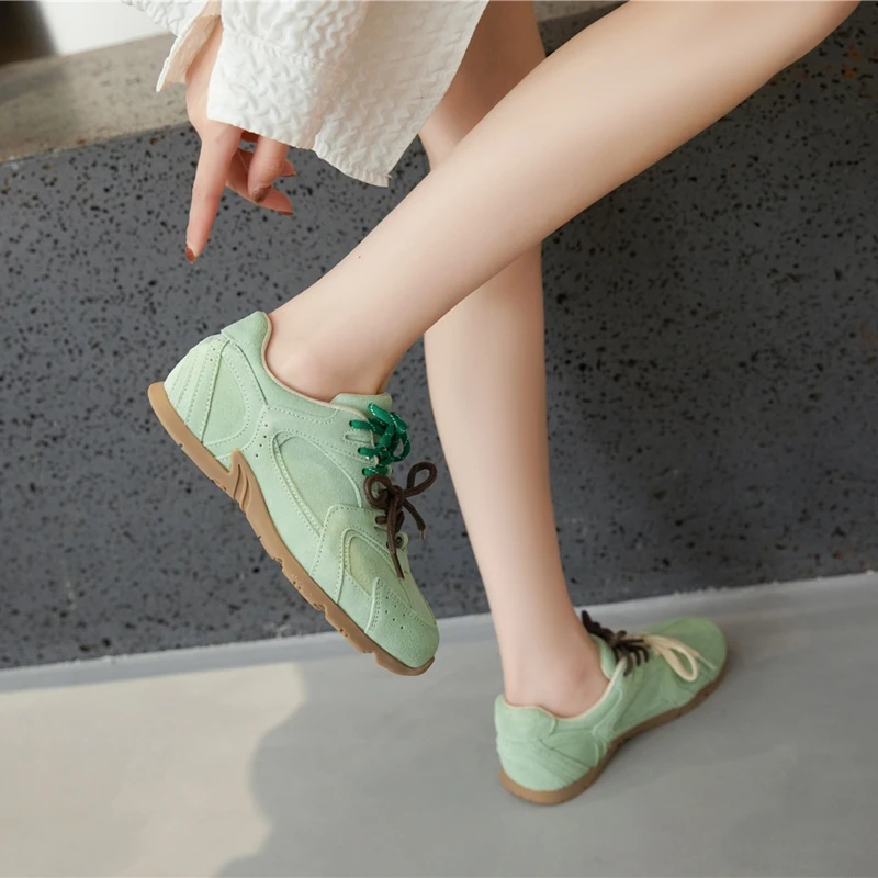 AIYUQI Damen-Sneaker 2026 – Neue rutschfeste deutsche Trainingsschuhe für Damen, flache, große Größen, aus echtem Leder, Laufschuhe für Frauen – Detail 14