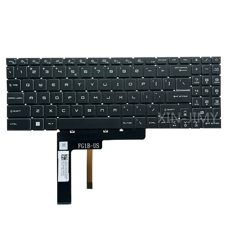 Tastiera Retroilluminata Rossa Per MSI Pulse GL66 E GL76 – Layout US, Nuova