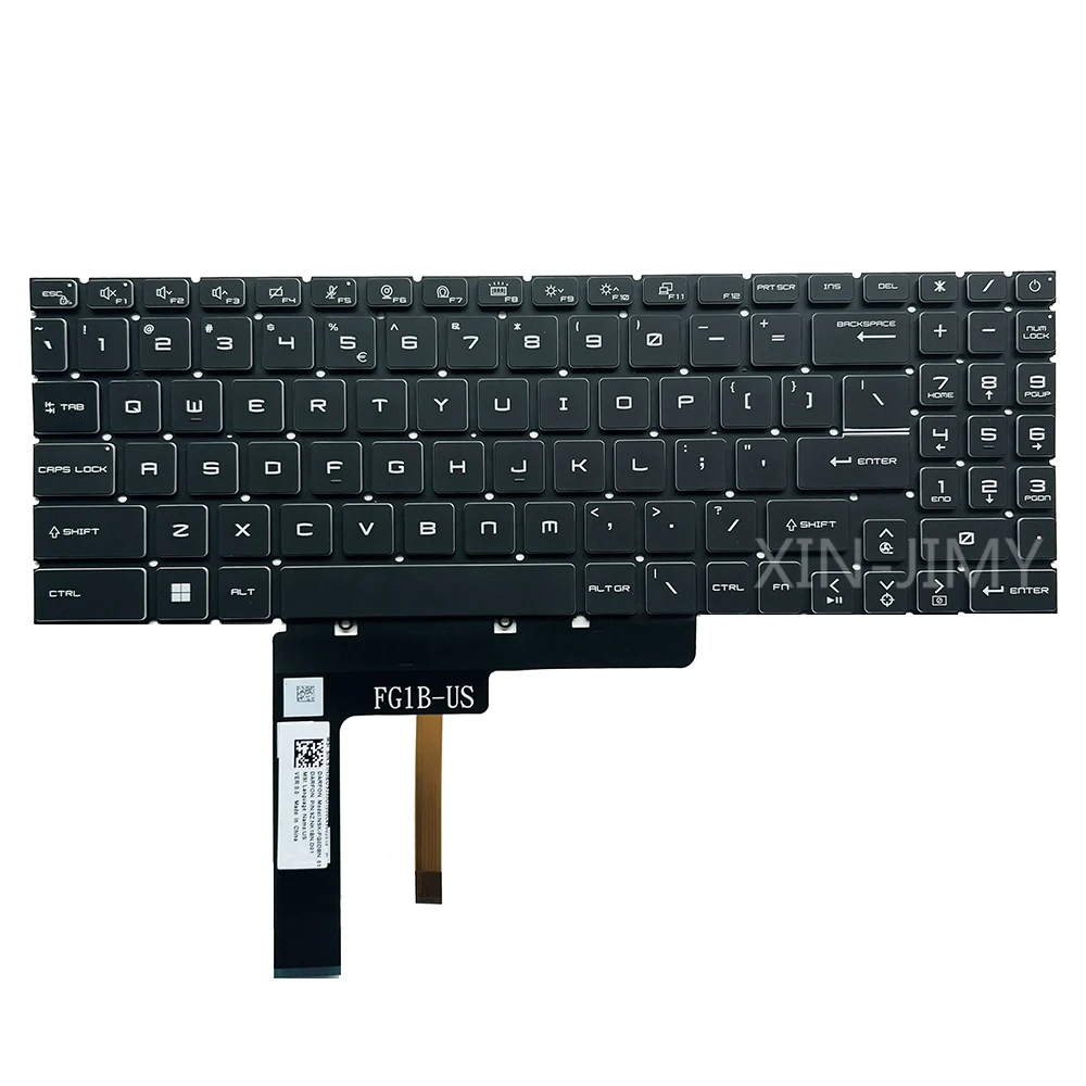 Imagem -03 - Rgb Backlit Teclado Msi Alfa 17 15 B5eek 17 15 A11uek A11udk A11uck Pulso Gl66 Gl76 11uek 11udk 11uck Gl76 us