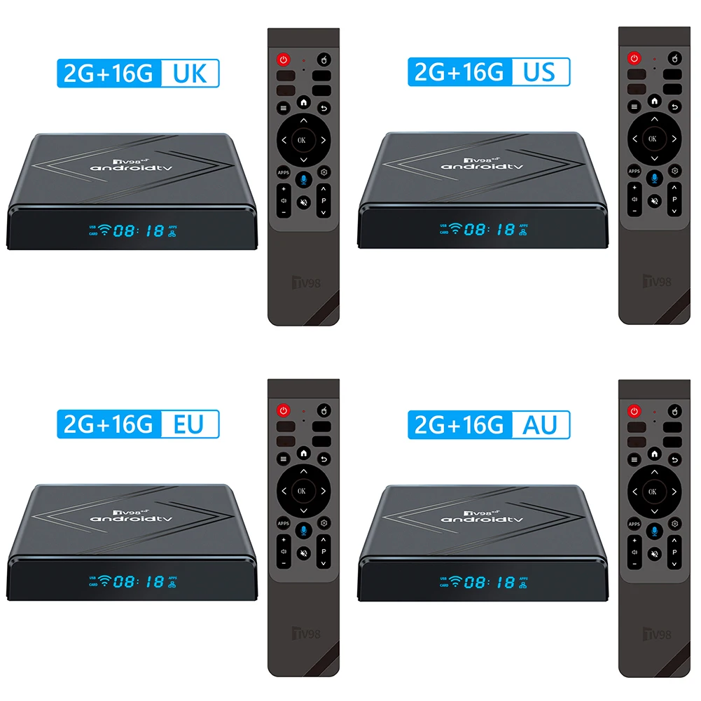 ТВ-приставка Android 14, 2,4G/5G, двойной Wi-Fi, медиаплеер, BT5.0, телеприставка, 4K Android-приставка с пультом дистанционного управления