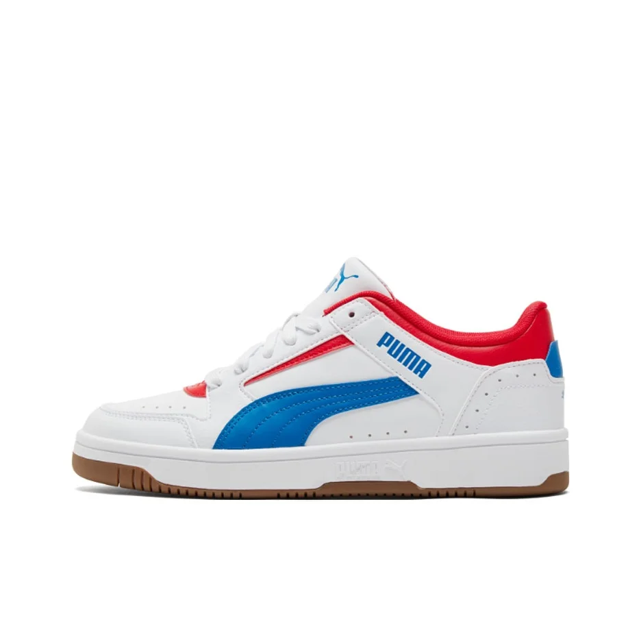 PUMA Rebound Joy Skateboard Shoes Unisex Low Top White/Red/Blue 380747-03