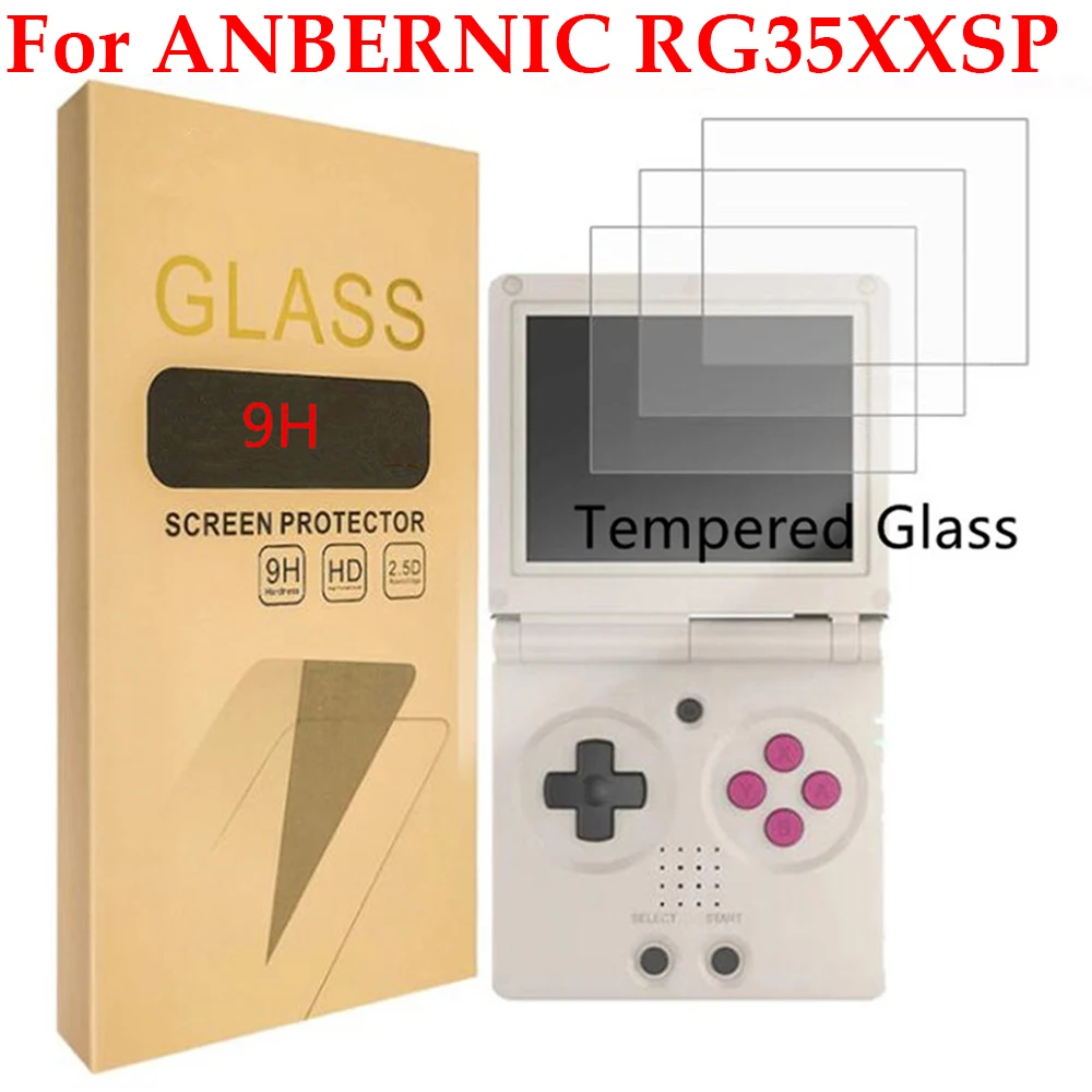 Tempered Glass Screen Protector for ANBERNIC RG35XXSP 9H Hardness Screen Protective Film Anti-Fingerprint for ANBERNIC RG35XXSP