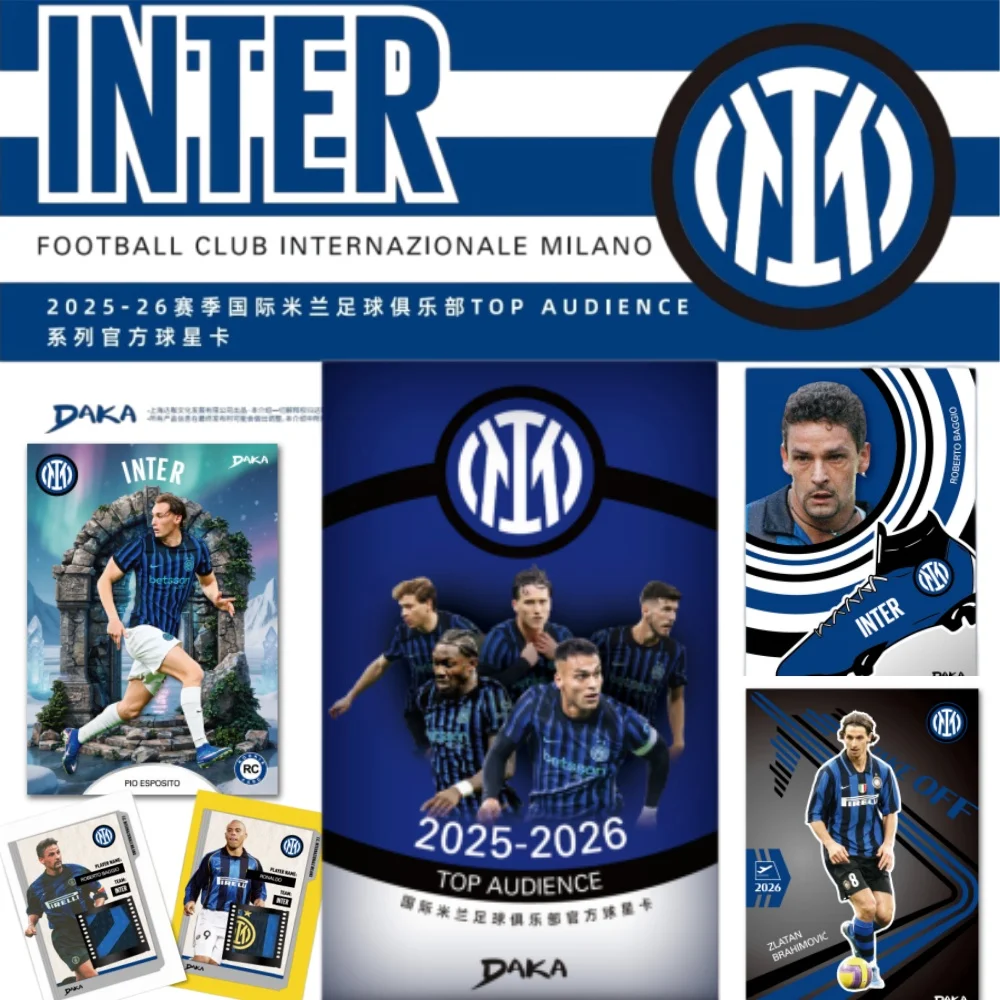 

2025-2026 Daka Lautaro Thuram Inter Milan Top Audience Football Autograph Collection Card Inter Milan Star Player Trading Card