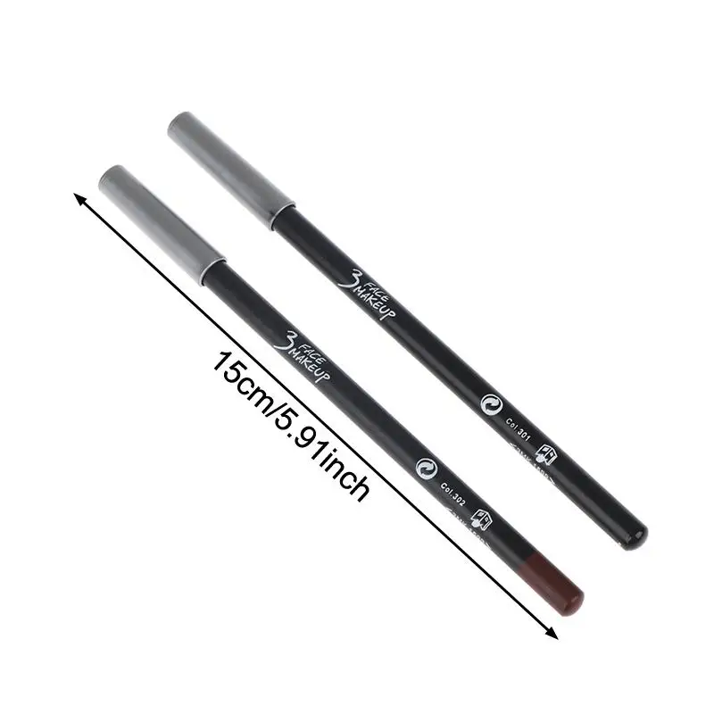 12Pcs High Pigmented Eyeliner Eyebrow Pencil Hard Refill Black Brown Long Lasting Waterproof Makeup Cosmetic Pen view 3