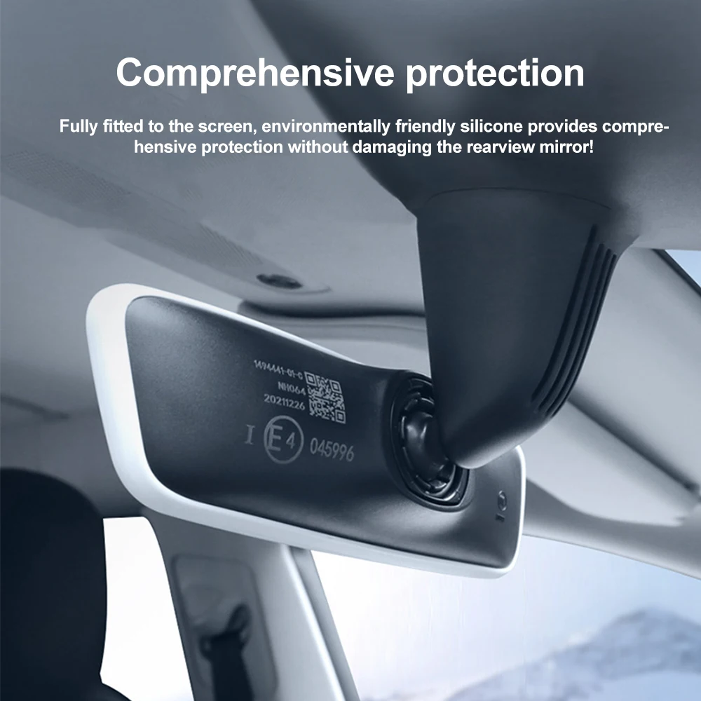 غطاء مرآة الرؤية الخلفية للسيارة ، حافظة مطاطية من السيليكون ، واقي الرؤية الخلفية ، إكسسوارات داخلية للسيارات ، موديل تسلا 3 ، Y ، S ، X
