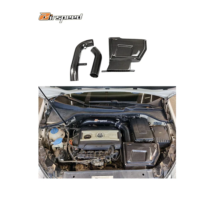 Airspeed Original Design Style Dry Carbon Fiber Cold Air Intake System For Volkswagen MK6 Golf GTI Scirocco 2.0T EA888 GEN 2