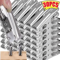 30/1pcs Stainless Steel Clothespins Photos Clip Multifunction Kitchen Sealing Clips Clothes Pegs Hangers Clamps Home Organizer