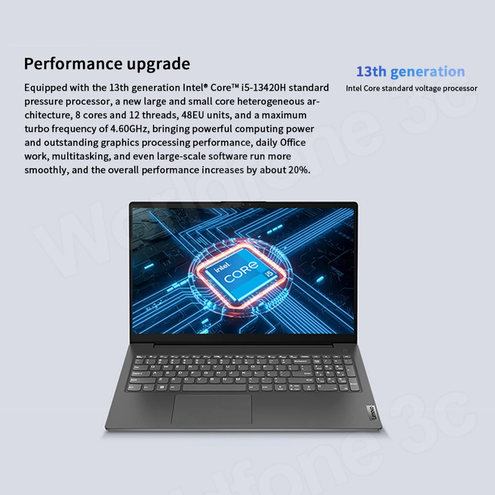 Lenovo 2023 Yangtian V15 Slim Laptop Intel Core i5-13420H UHD Graphics 16GB RAM 512GB SSD 15.6 pollici FHD Screen Notebook PC 2023