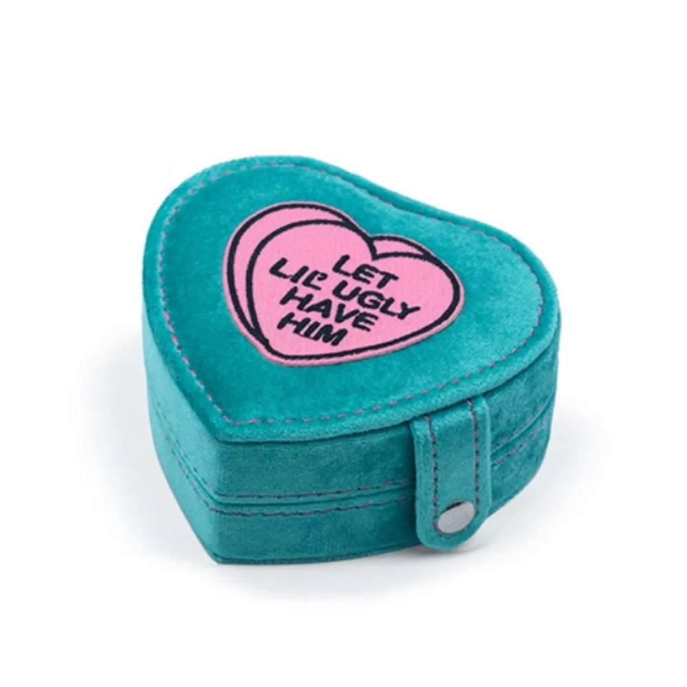 

Denim Heart Jewelry Packing Bag Multi-function Mini Jewelry Display Holder Necklaces Bracelets Organizer Rings Bearer Box Gift