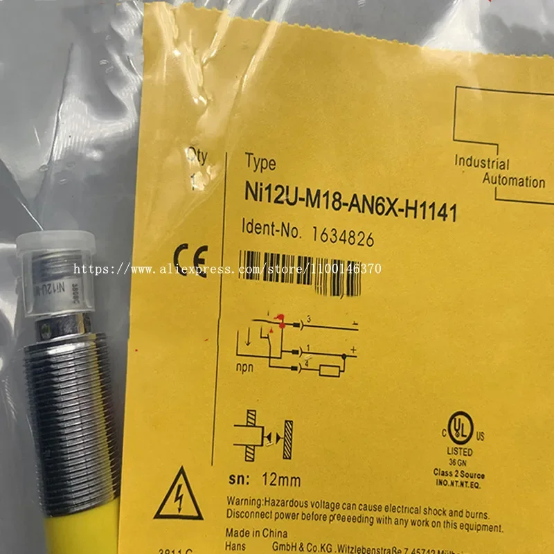 3Pcs New High Quality Plug-in sensor  NI12U-M18-AN6X-H1141 NI12U-M18-AP6X-H1141