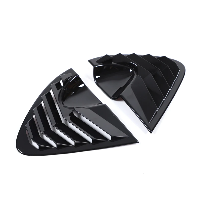 For Seat Leon 2008-2012 ABS Black Car Rear Triangular Blind Decorative Cover Car Accessories