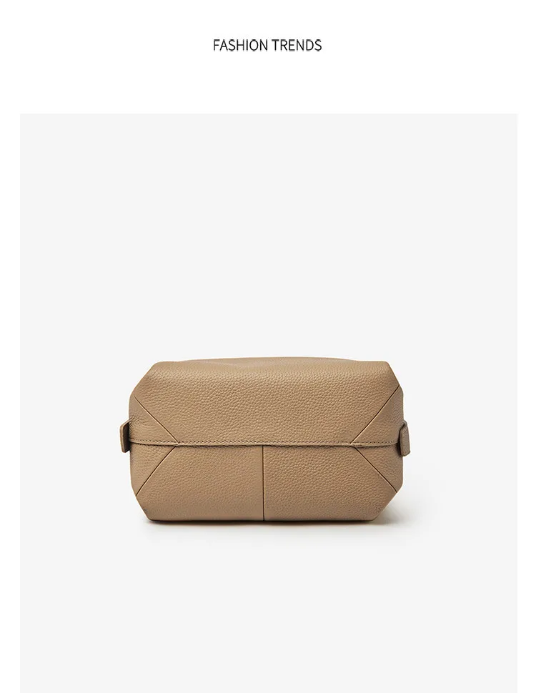 FOXER Einfache Echtleder-Handtasche Damen Schultertasche Tote Bucket Bag Große Kapazität Damen Umhängetasche Pusre Casual – Detail 15