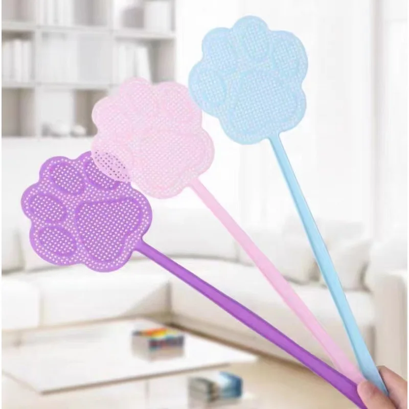 5Pcs Plastic Fly Swatter Pp New Material Can't Be Broken At Home, Manual Extended Handle To Kill Flies and Mosquitoes