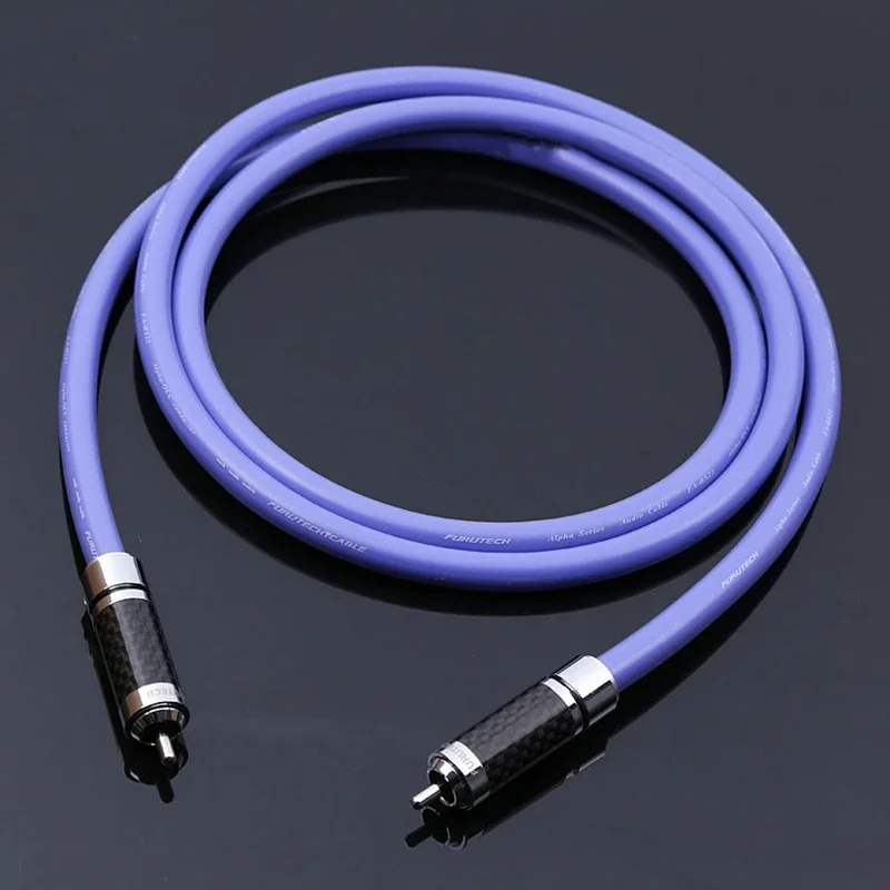 Par Furutech FA-αS22 Cable RCA de Audio HiFi señal OCC Conductor de cobre y cristal con enchufe de fibra de carbono