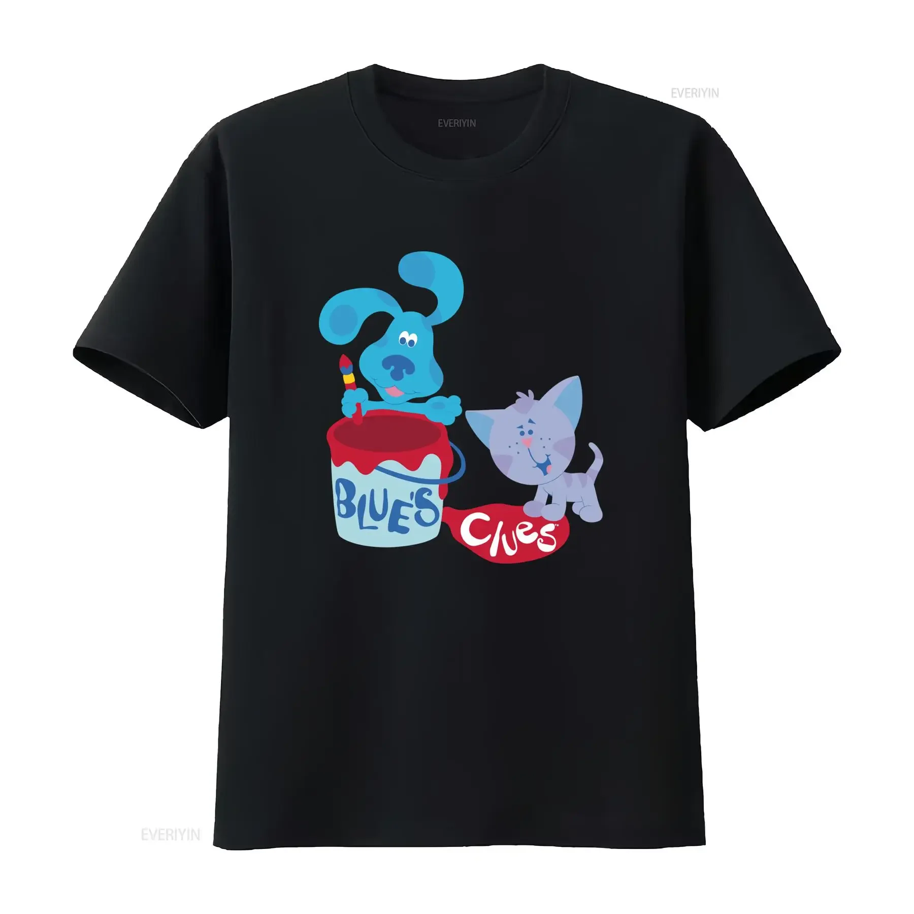 T-shirt Blue's Clues Paint it Royal pour enfants, motif dessin animé mignon, style vintage délavé, légèrement stylé, vêtements graphiques de créateur pour homme