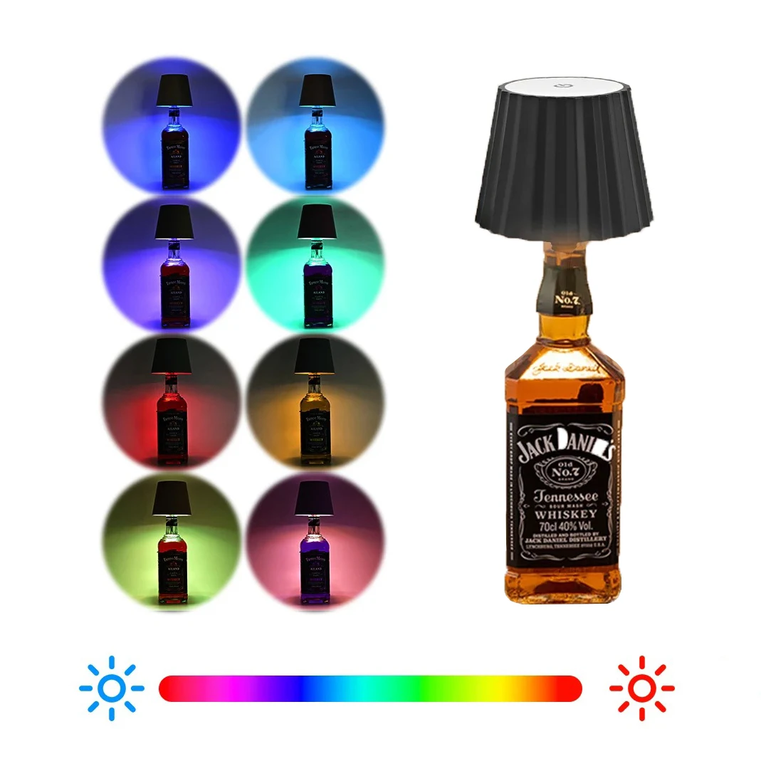 

GGBingo Bottle Desk Light Decorative LED Light Desk Decoration RGB Color Light Table Lamp Bar Mood Party Light