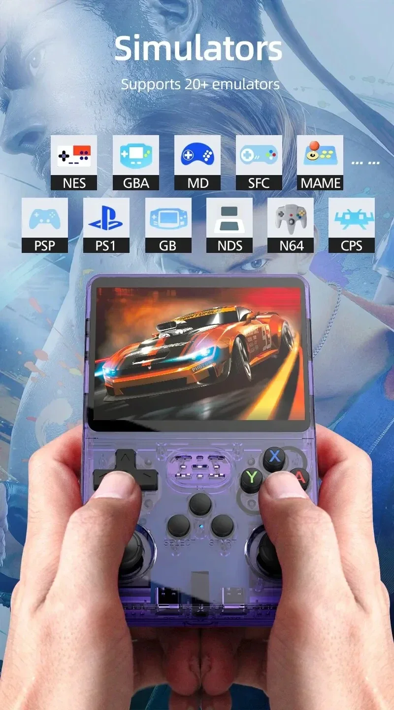 For R36S Retro Handheld Video Game Console TF Card Linux System Portable Pocket Video Memory Card Player 256G 58000 Games